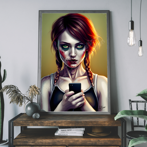 iPhone Zombie Girl Print