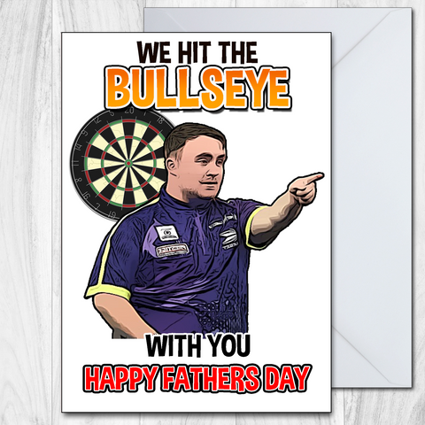 Luke Littler Inspired Darts Fathers Day Card for Dad From Daughter or Son