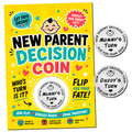 New Parent Decision Coin – Funny Gift for Mum & Dad, Mummy or Daddy Turn