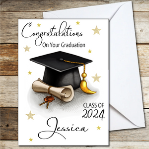 Personalised Graduation Card University Graduation Celebration Card A5