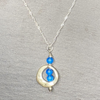 Festival Blue Swirl Bohemian Necklace