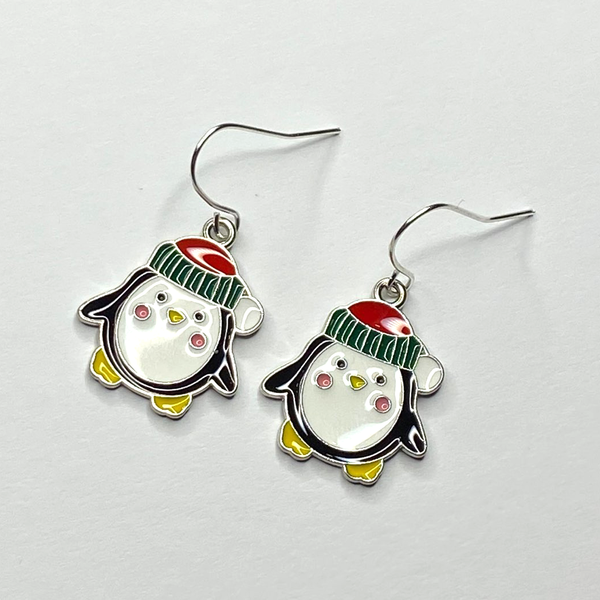 Cute Penguin Earrings Chistmas Gift