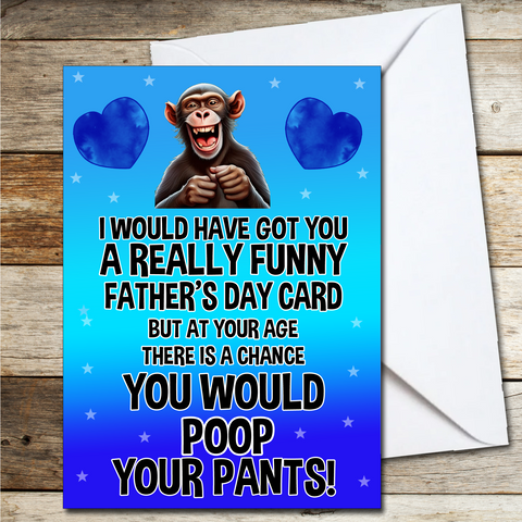 Father's Day Card Poop Pants