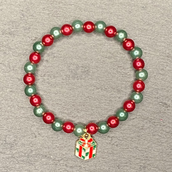 Set fo 4 Christmas Themed Stretch Bracelet Kids Stocking Filler Loot Party Favor