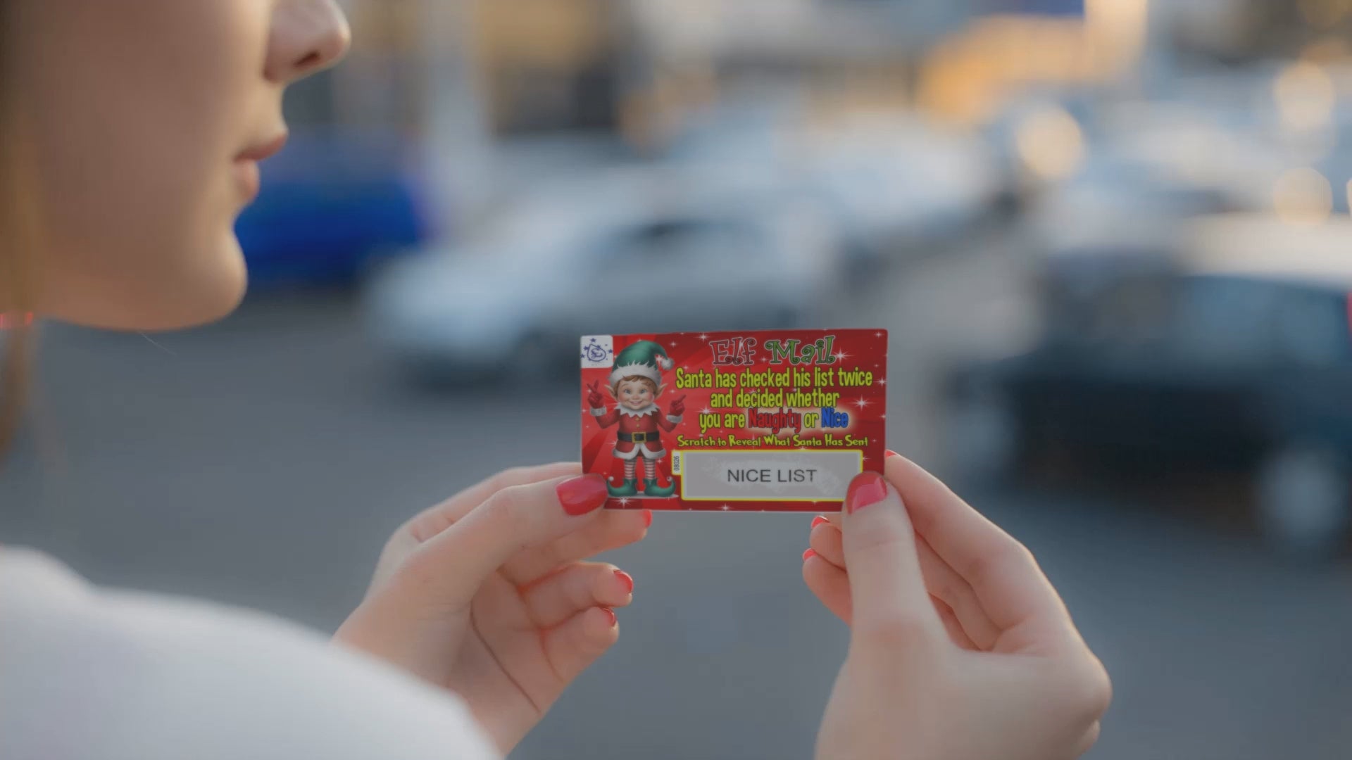 Elf-Themed Naughty or Nice Scratch Card - Fun Holiday Surprise for Kids!