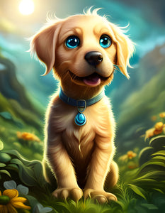 Cute Puppy Smiling Unique Gift Print