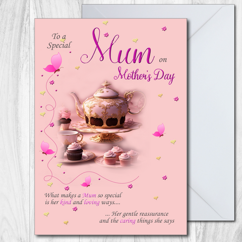 Traditional Mother's Day Card Mum 9 by 6 inches A5