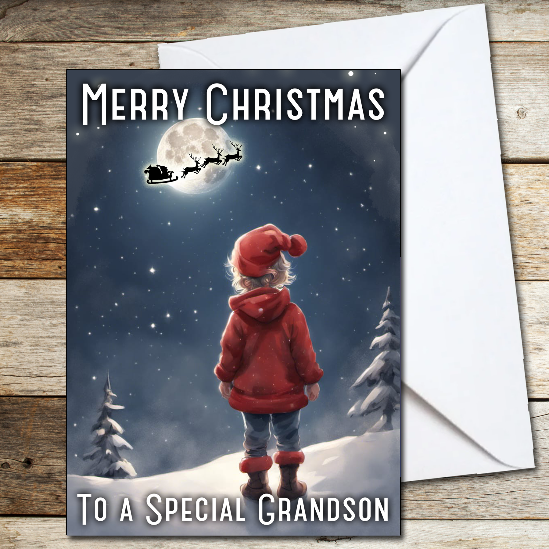 Christmas Card for a Special Grandson A5