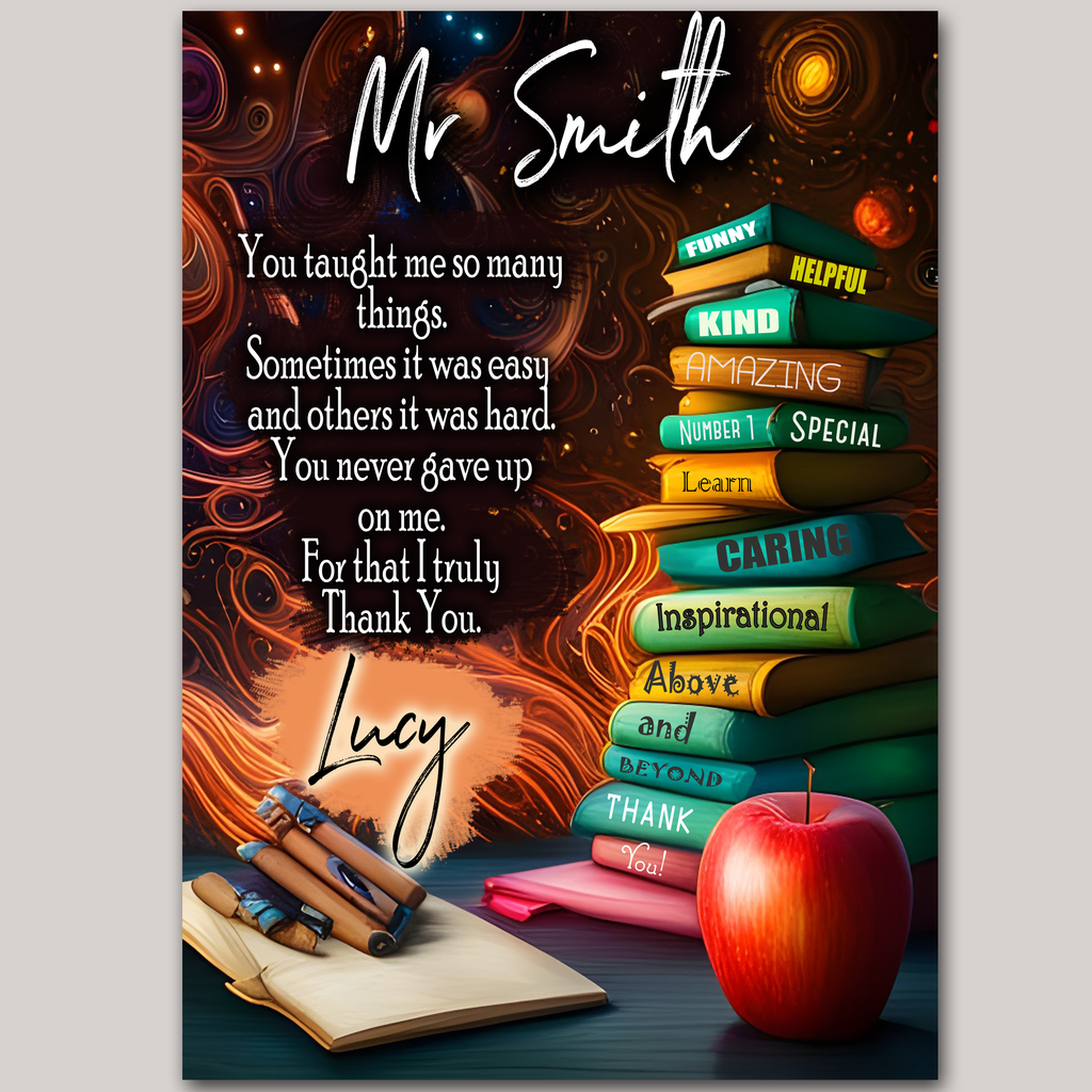 Personalised Leaving Thank You Gift For Teacher
