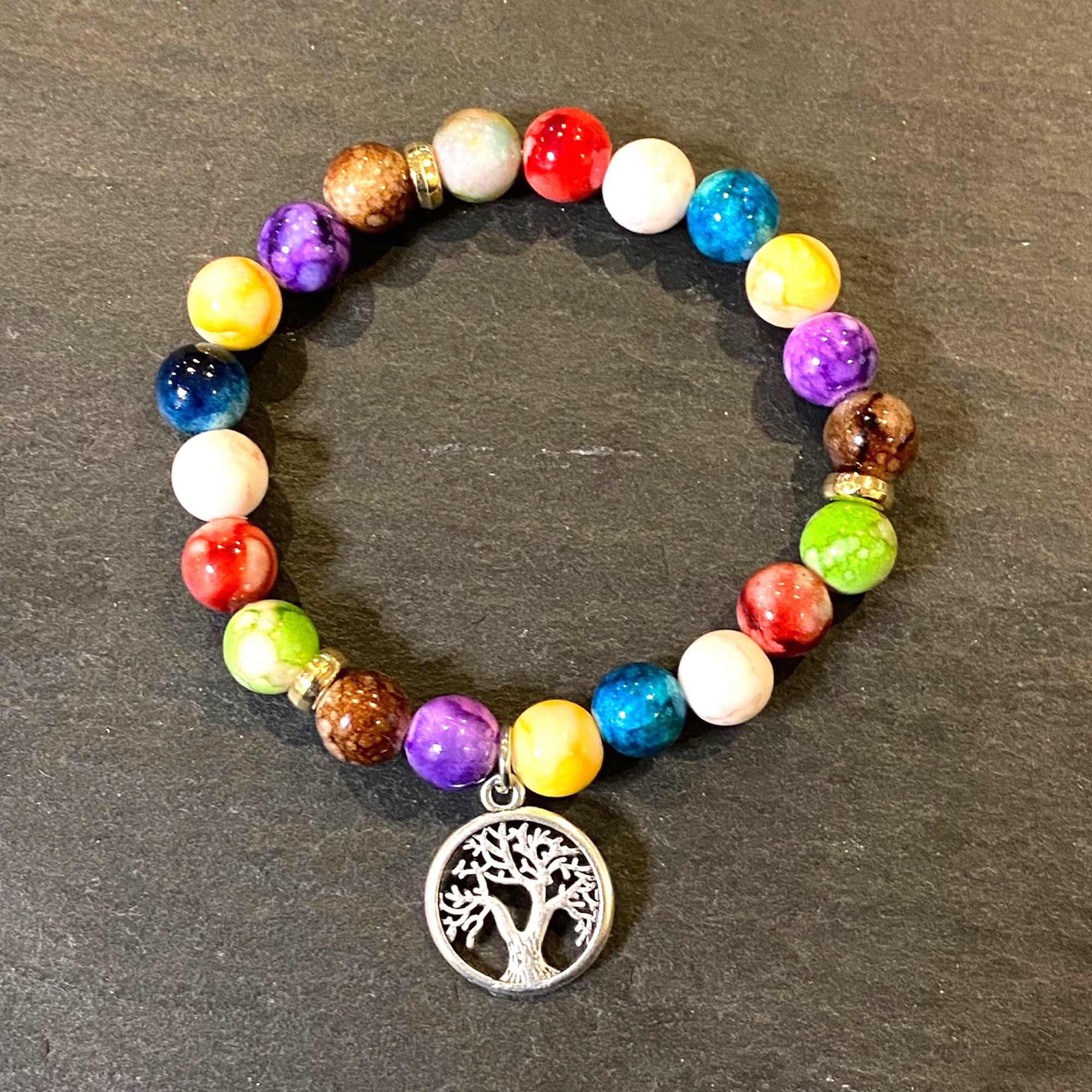 Tree of Life Chakra Beaded Bracelet Gift for Mummy Mother's Day Friends Step Mum