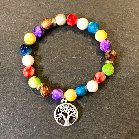 Tree of Life Chakra Beaded Bracelet Gift for Mummy Mother's Day Friends Step Mum
