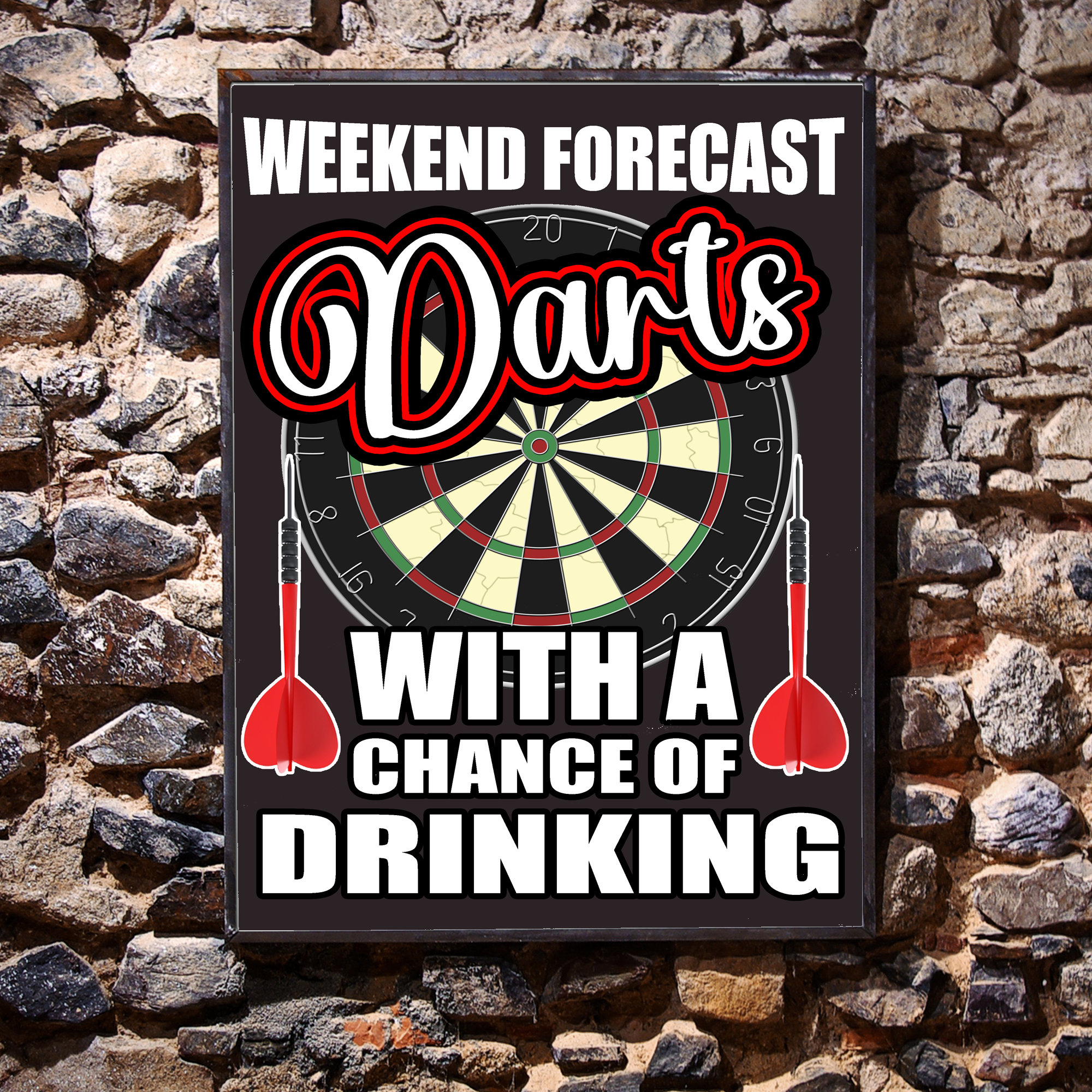 Valentines Gift For Him Husband Weekend Forecast Darts Luke Littler Fan Wall Art