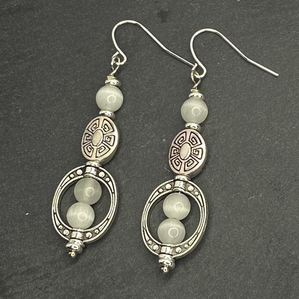 Cat Eye Moon Stone Style Dangle Bohemian Earrings