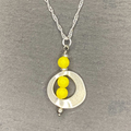 Summer Yellow Swirl Dangle Earrings and or Necklace