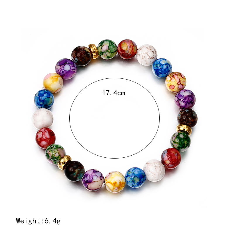Chakra Beaded Bracelet - Lava Stone, Tiger Eye Beads