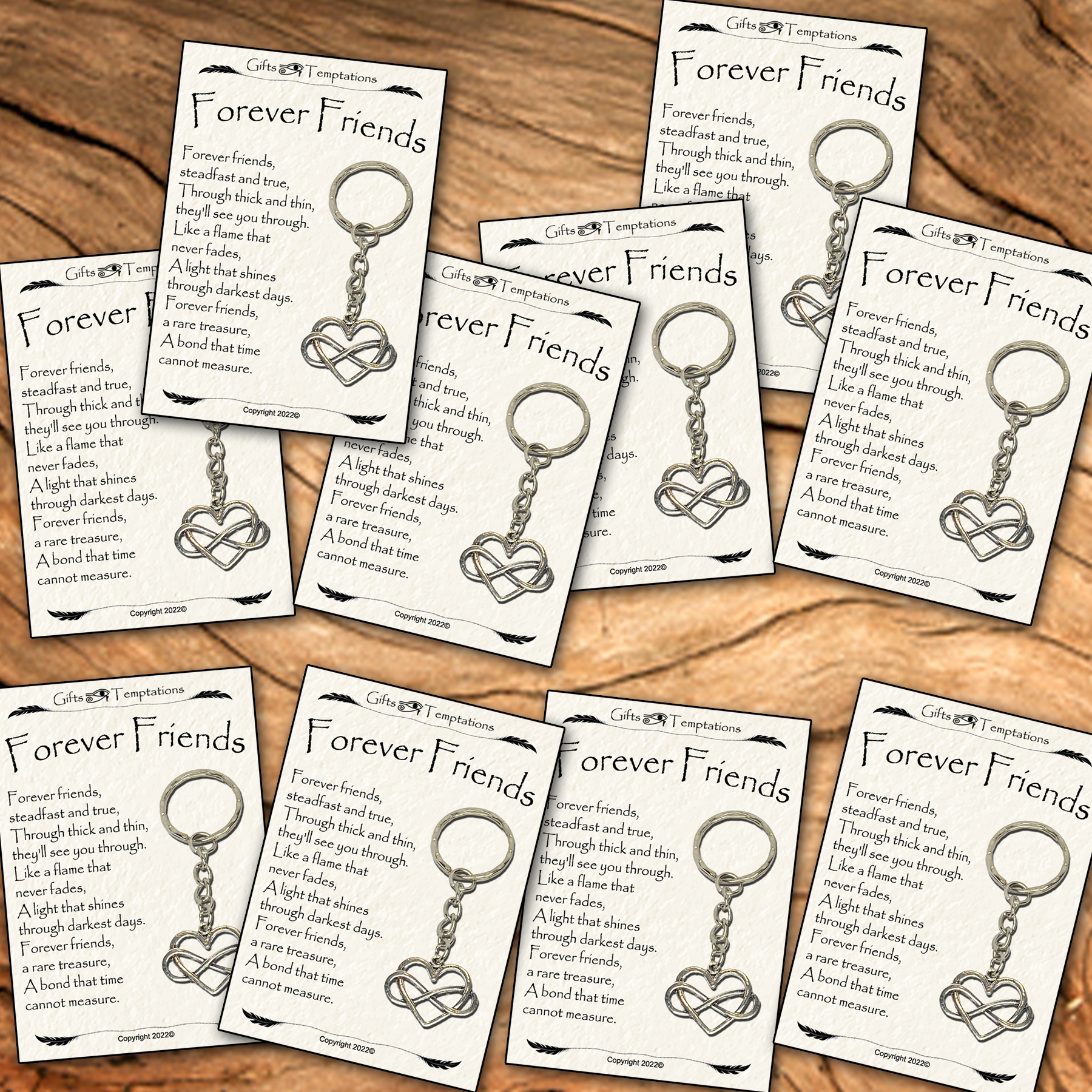 Forever Friends Friendship Gift Keyring