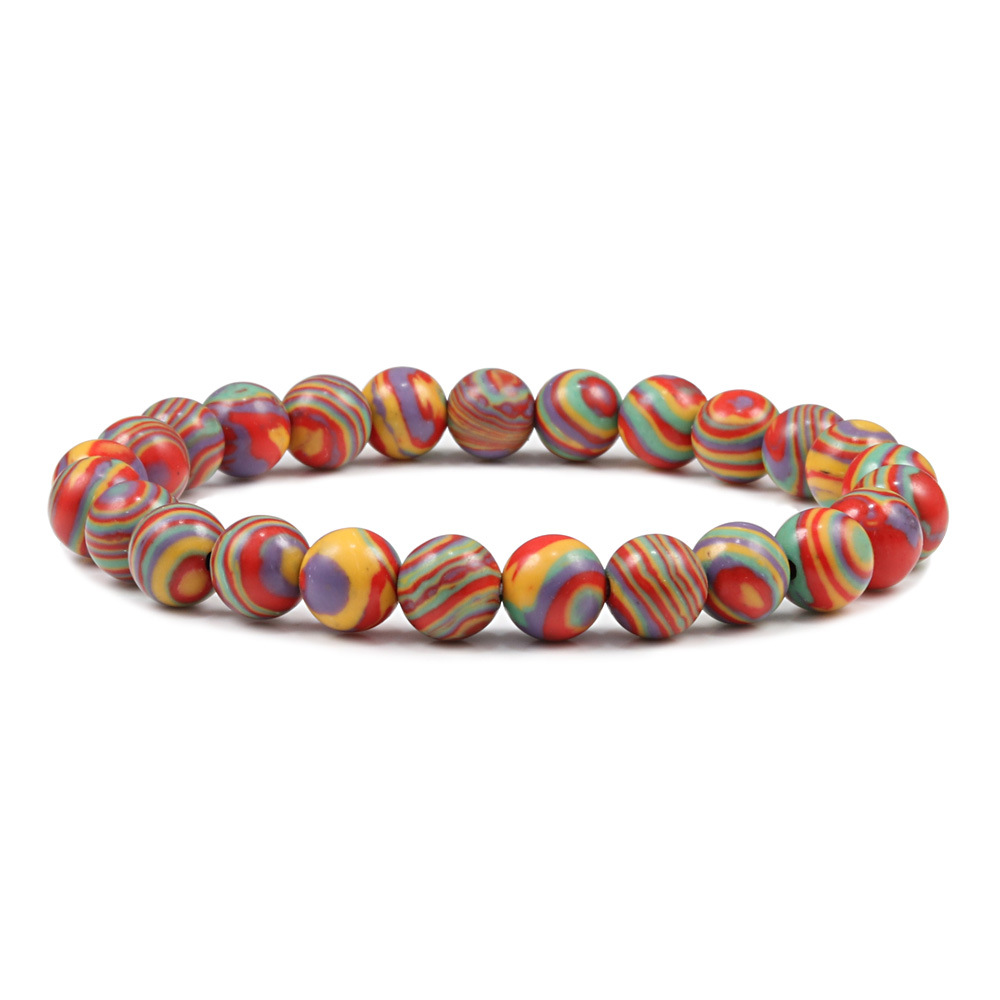 Rainbow Pure Malachite Beads Bracelets for Mums Sisters Friends