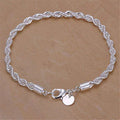 Twisted Rope Silver Plated Bracelet