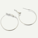 Iron Round Hoop Earrings Set of 3 Pairs
