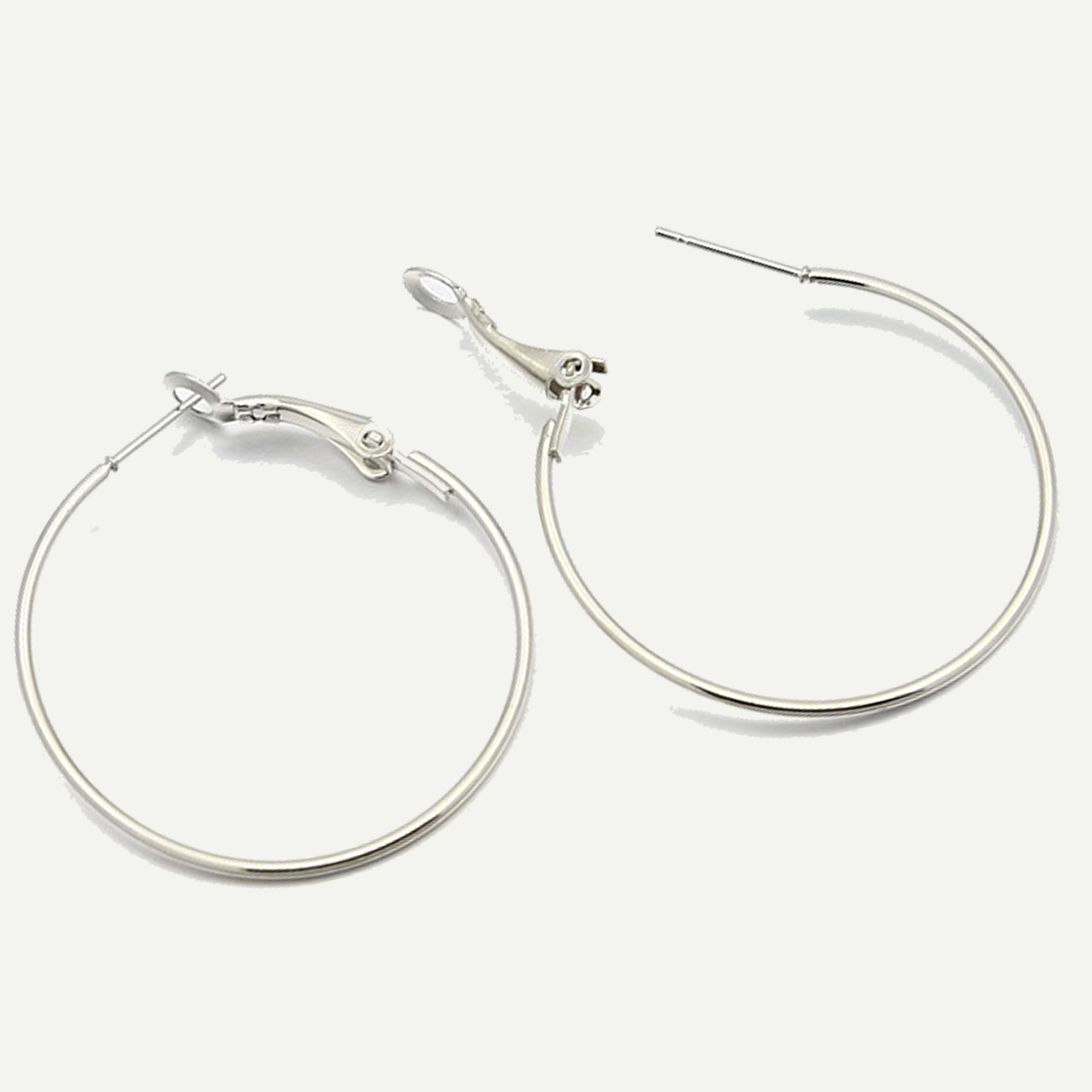 Iron Round Hoop Earrings Set of 3 Pairs