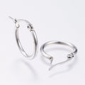 Hypoallergenic Steel Hoop Earrings