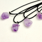 Amethyst Gemstone Necklace Pendant Natural Chakra Crystal Purple Stone