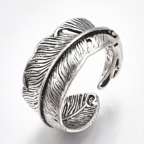 Eagle Feather Tibetan Style Adjustable Ring