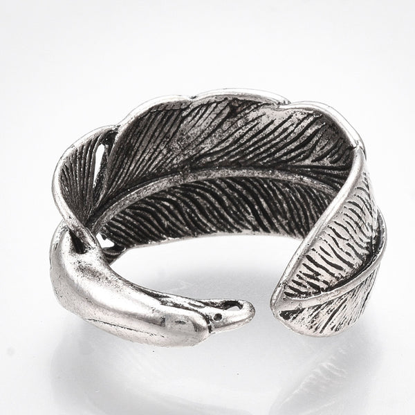 Eagle Feather Tibetan Style Adjustable Ring