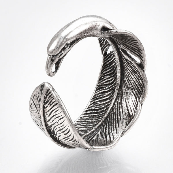 Eagle Feather Tibetan Style Adjustable Ring