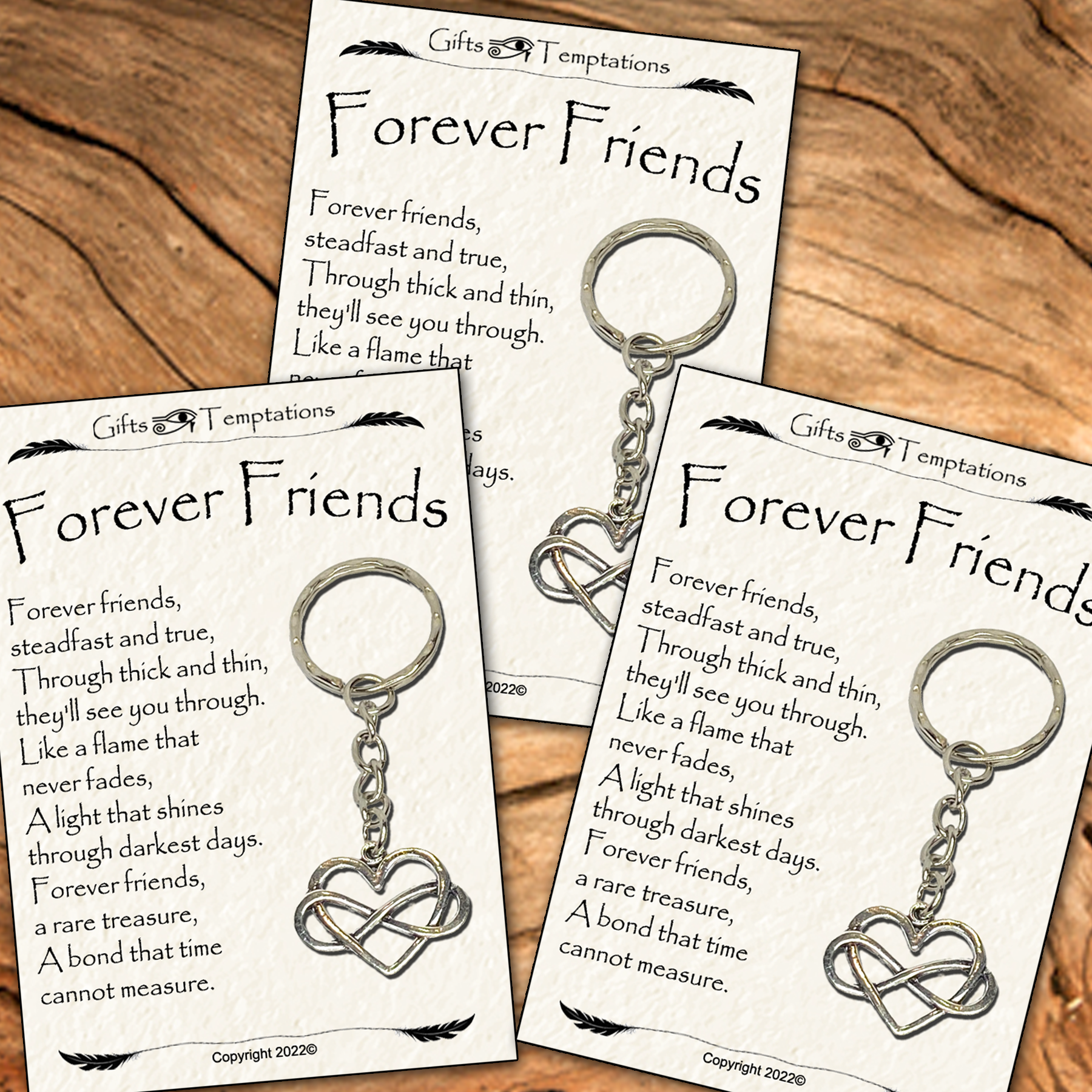 Forever Friends Friendship Gift Keyring