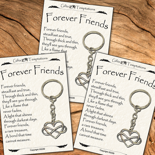 Forever Friends Friendship Gift Keyring