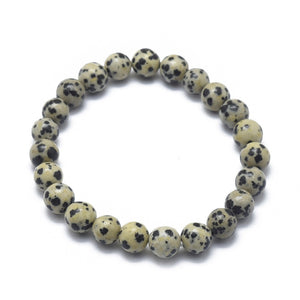 Dalmatian Jasper Bead Stretch Bracelets