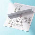 Imitation Flat Pearl Dangle Earrings Evening Wear