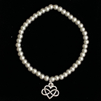 Soulmate Stackable Bracelet - Glass Pearl Bead Strechy Band