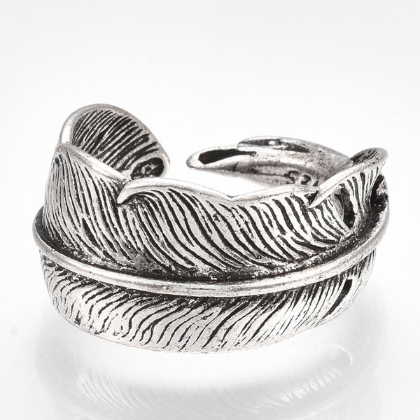 Eagle Feather Tibetan Style Adjustable Ring