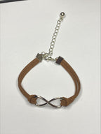 Infinity Charm Leather Bracelet for Mum, Daughter, Sister Girlfriend
