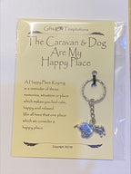 The Caravan and Dog Happy Place Keyring
