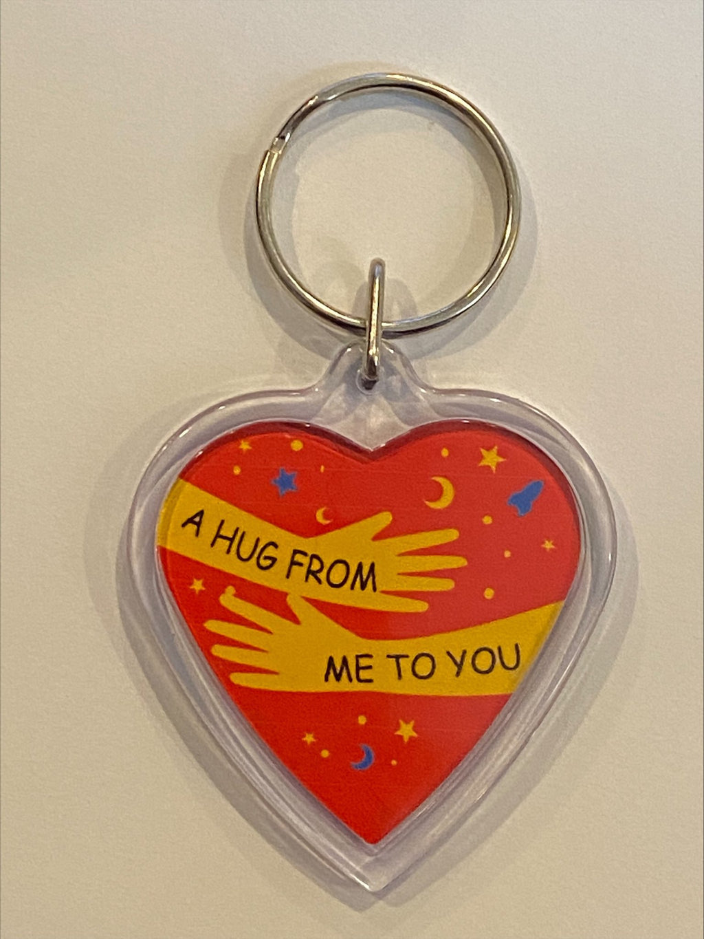 To My Granddaughter Hug from Me to You Keyring
