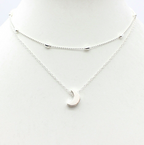 Sister Gift Moon Double Layered Necklace