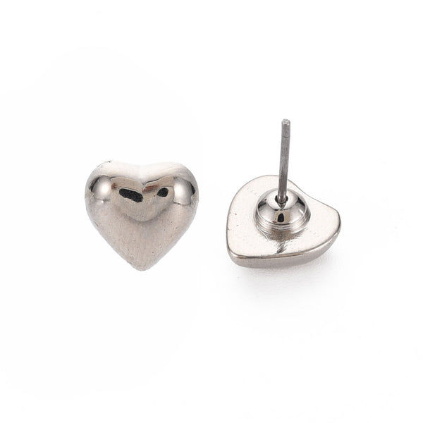 Heart Stud Earrings for Women