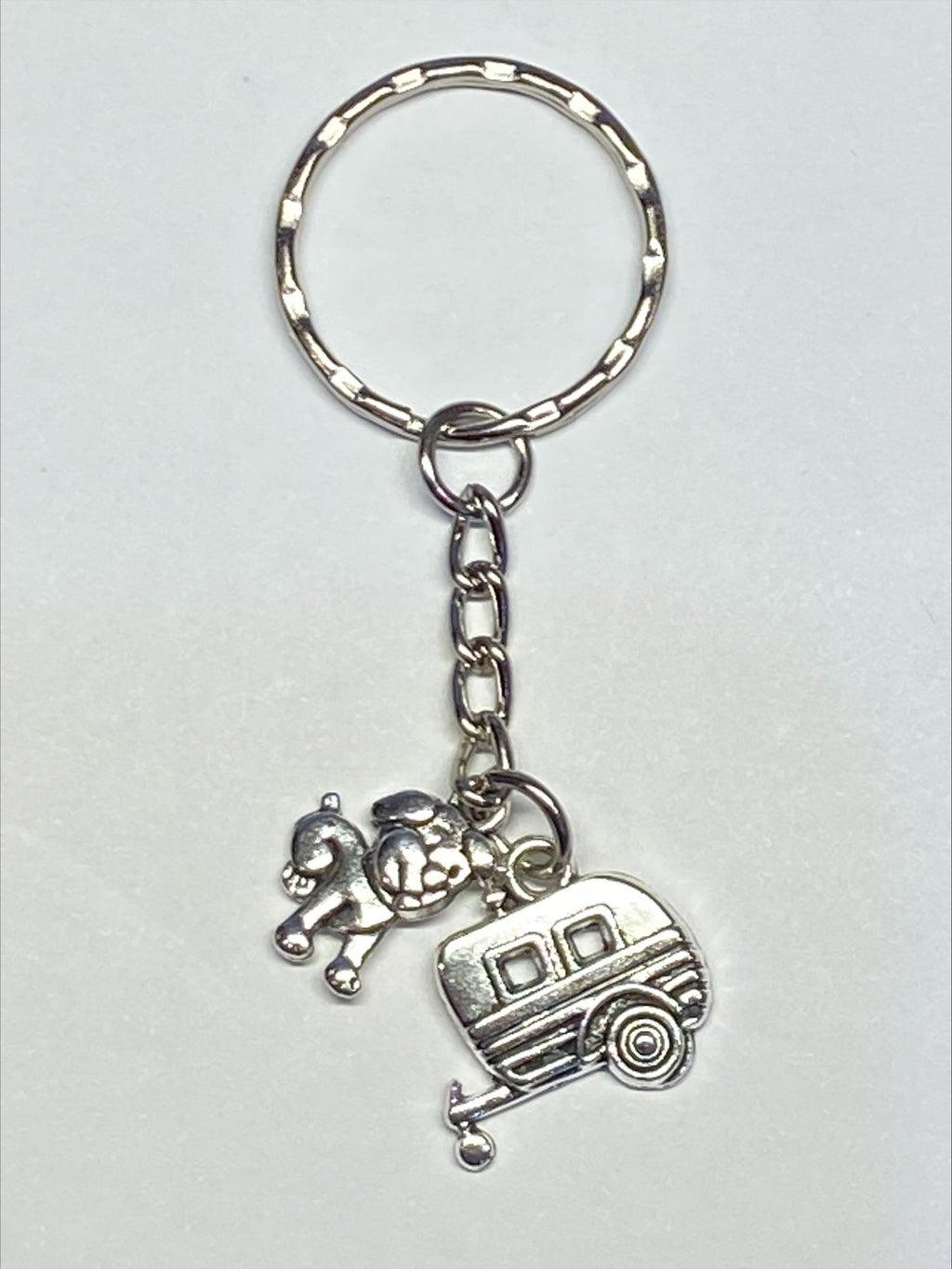 The Caravan and Dog Happy Place Keyring