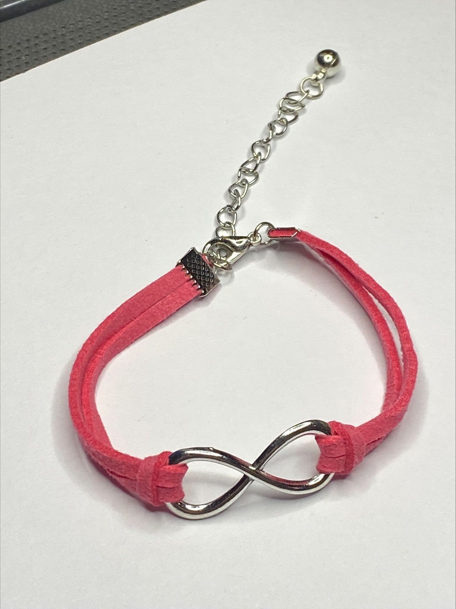 Infinity Charm Leather Bracelet for Mum, Daughter, Sister Girlfriend
