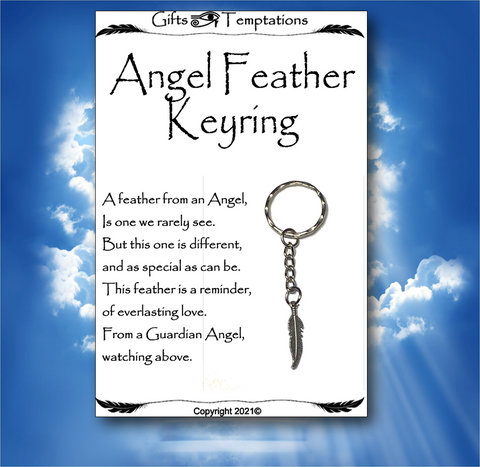 Angel Feather Keyring