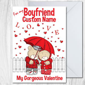 BOYFRIEND VALENTINES DAY CARD PERSONALISED