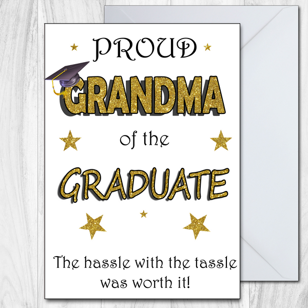 Graduation Card Proud Personalised Grandma, Parents, Mum, Dad