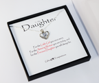 Daughter Boxed Heart Message Necklace