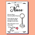 To My Niece Keyring