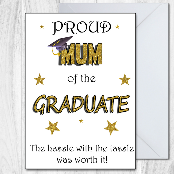 Graduation Card Proud Personalised Grandma, Parents, Mum, Dad