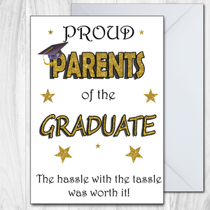 Graduation Card Proud Personalised Grandma, Parents, Mum, Dad