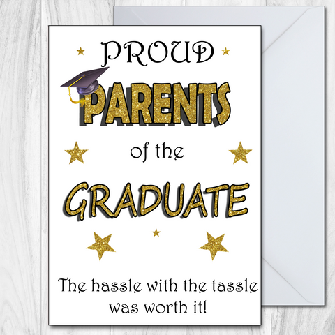 Graduation Card Proud Personalised Grandma, Parents, Mum, Dad
